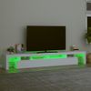 Mueble De Tv Con Luces Led Blanco 260x36,5x40 Cm