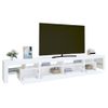 Mueble De Tv Con Luces Led Blanco 260x36,5x40 Cm