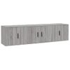 Set De Muebles Para Tv 3 Piezas Madera Contrachapada Gris Sonoma