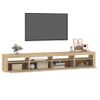 Mueble De Tv Con Luces Led Roble Sonoma 240x35x40 Cm