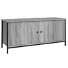 Mueble Tv Con Puertas Contrachapada Gris Sonoma 102x35x45 Cm