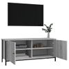 Mueble Tv Con Puertas Contrachapada Gris Sonoma 102x35x45 Cm