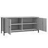 Mueble Tv Con Puertas Contrachapada Gris Sonoma 102x35x45 Cm