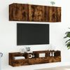 Muebles De Tv De Pared 5 Piezas Madera Ingeniería Roble Ahumado