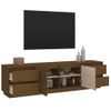 Mueble De Tv Madera Maciza De Pino Marrón Miel 176x37x47,5 Cm