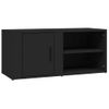 Mueble Para Tv Madera Contrachapada Negro 80x31,5x36 Cm