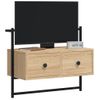Mueble Tv De Pared Madera Ingeniería Roble Sonoma 60,5x30x51 Cm