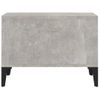 Mesa De Centro Madera Contrachapada Gris Hormigón 60x50x36,5 Cm