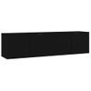 Muebles Para Tv De Pared 2 Unidades Negro 80x34,5x40 Cm