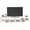 Mueble De Tv Con Luces Led Blanco 230x36,5x40 Cm