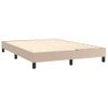 Cama Box Spring Colchón Led Cuero Sintético Capuchino 140x190cm