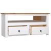 Mueble Esquinero Tv Madera Pino Estilo Panamá Blanco 93x49x49cm