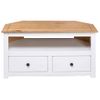 Mueble Esquinero Tv Madera Pino Estilo Panamá Blanco 93x49x49cm