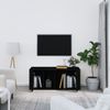 Mueble Para Tv Madera Contrachapada Negra 100x35x40 Cm