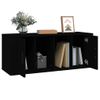 Mueble Para Tv Madera Contrachapada Negra 100x35x40 Cm