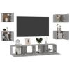 Set De Muebles De Salón 6 Piezas Madera Ingeniería Gris Hormigón