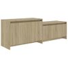 Mueble Para Tv Madera Contrachapada Roble Sonoma 146,5x35x50 Cm