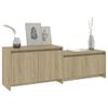 Mueble Para Tv Madera Contrachapada Roble Sonoma 146,5x35x50 Cm