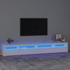 Mueble De Tv Con Luces Led Blanco 270x35x40 Cm