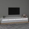 Mueble De Tv Con Luces Led Blanco 270x35x40 Cm