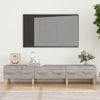 Mueble De Tv Madera Contrachapada Gris Hormigón 150x34,5x30 Cm