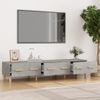 Mueble De Tv Madera Contrachapada Gris Hormigón 150x34,5x30 Cm