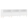 Mueble De Tv Madera Contrachapada Blanco 150x30x44,5 Cm