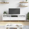 Mueble De Tv Madera Contrachapada Blanco 150x30x44,5 Cm