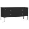 Mueble Para Tv De Acero Negro 105x35x50 Cm