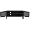 Mueble Para Tv De Acero Negro 105x35x50 Cm