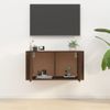 Mueble Para Tv De Pared Roble Marrón 80x34,5x40 Cm