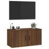 Mueble Para Tv De Pared Roble Marrón 80x34,5x40 Cm