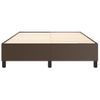 Estructura De Cama Box Spring Cuero Sintético Marrón 140x190 Cm