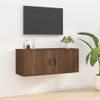 Mueble Para Tv De Pared Roble Marrón 100x34,5x40 Cm