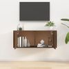 Mueble Para Tv De Pared Roble Marrón 100x34,5x40 Cm