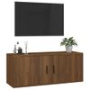 Mueble Para Tv De Pared Roble Marrón 100x34,5x40 Cm