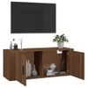 Mueble Para Tv De Pared Roble Marrón 100x34,5x40 Cm