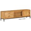 Mueble Para Tv De Madera De Mango Maciza 140x30x40 Cm