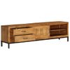 Mueble Para Tv De Madera De Mango Maciza 140x30x40 Cm