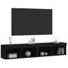 Muebles De Tv Con Luces Led 2 Unidades Negro 80x30x30 Cm