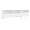 Mueble De Tv Madera Contrachapada Blanco Brillo 150x30x44,5 Cm