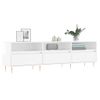 Mueble De Tv Madera Contrachapada Blanco Brillo 150x30x44,5 Cm