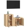 Set De Muebles Para Tv 2 Piezas Madera Contrachapada Roble Sonoma