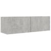 Set De Muebles De Salón 5 Piezas Madera Ingeniería Gris Hormigón