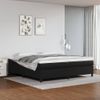 Estructura De Cama Box Spring Cuero Sintético Negro 200x200 Cm