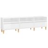 Mueble De Tv Madera Contrachapada Blanco Brillo 150x30x44,5 Cm