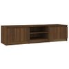 Mueble Para Tv Madera Contrachapada Marrón Roble 140x40x35,5 Cm