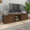 Mueble Para Tv Madera Contrachapada Marrón Roble 140x40x35,5 Cm