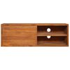 Mueble De Tv De Pared Madera Maciza De Teca 180x30x30 Cm