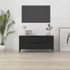 Mueble Para Tv Madera Contrachapada Negro 102x44,5x50 Cm